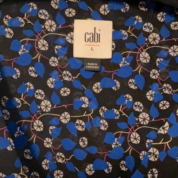 CAbi 5772 The Ten Dress NWOT blue mini print size Large - Picture 3 of 9